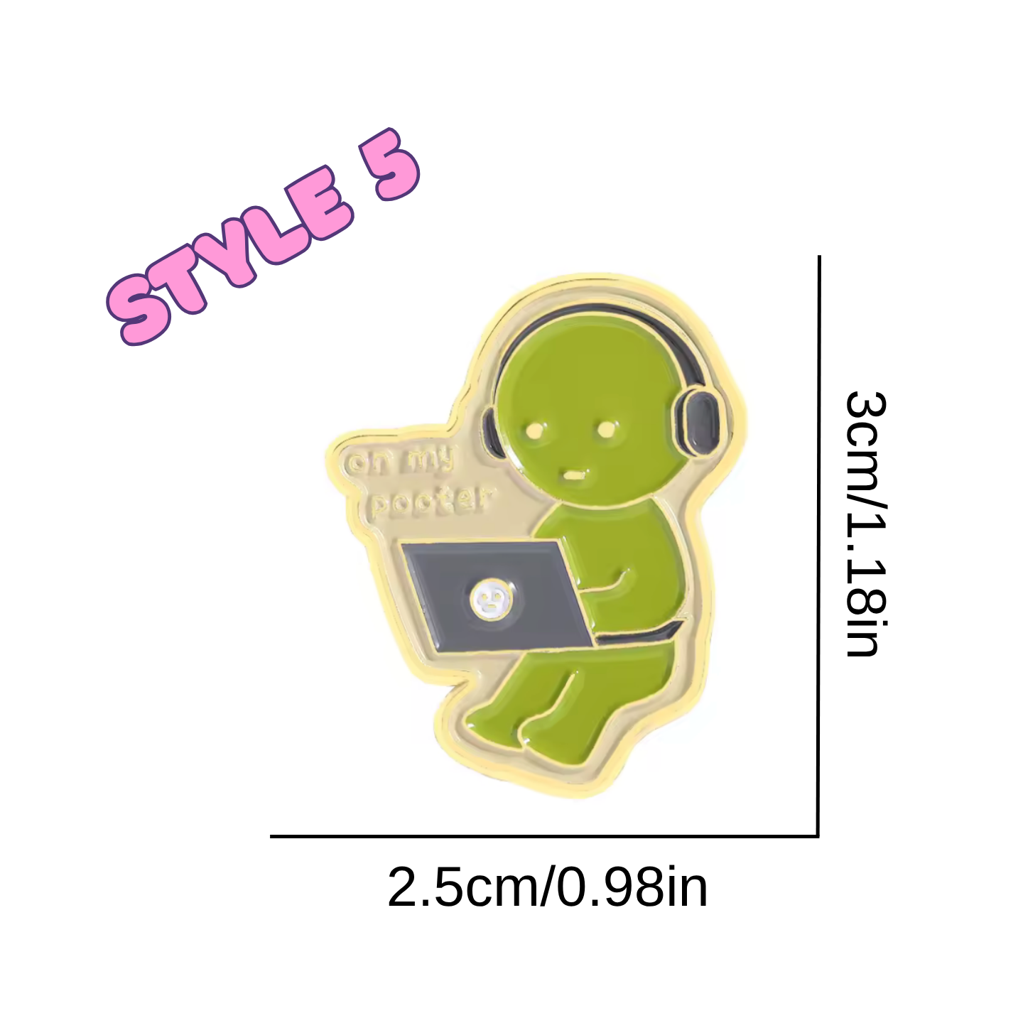 Funny Smiski Enamel Pins