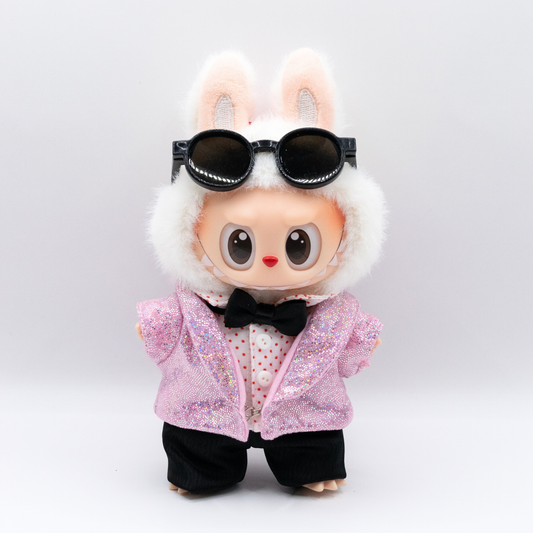 Glam Blazer Bow Tie Outfit 17cm Doll Clothes 5-Piece Set
