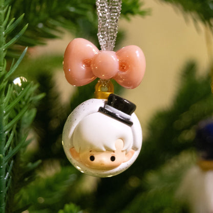 Handmade POP MART Pop Bean Christmas Ball Series Ornament