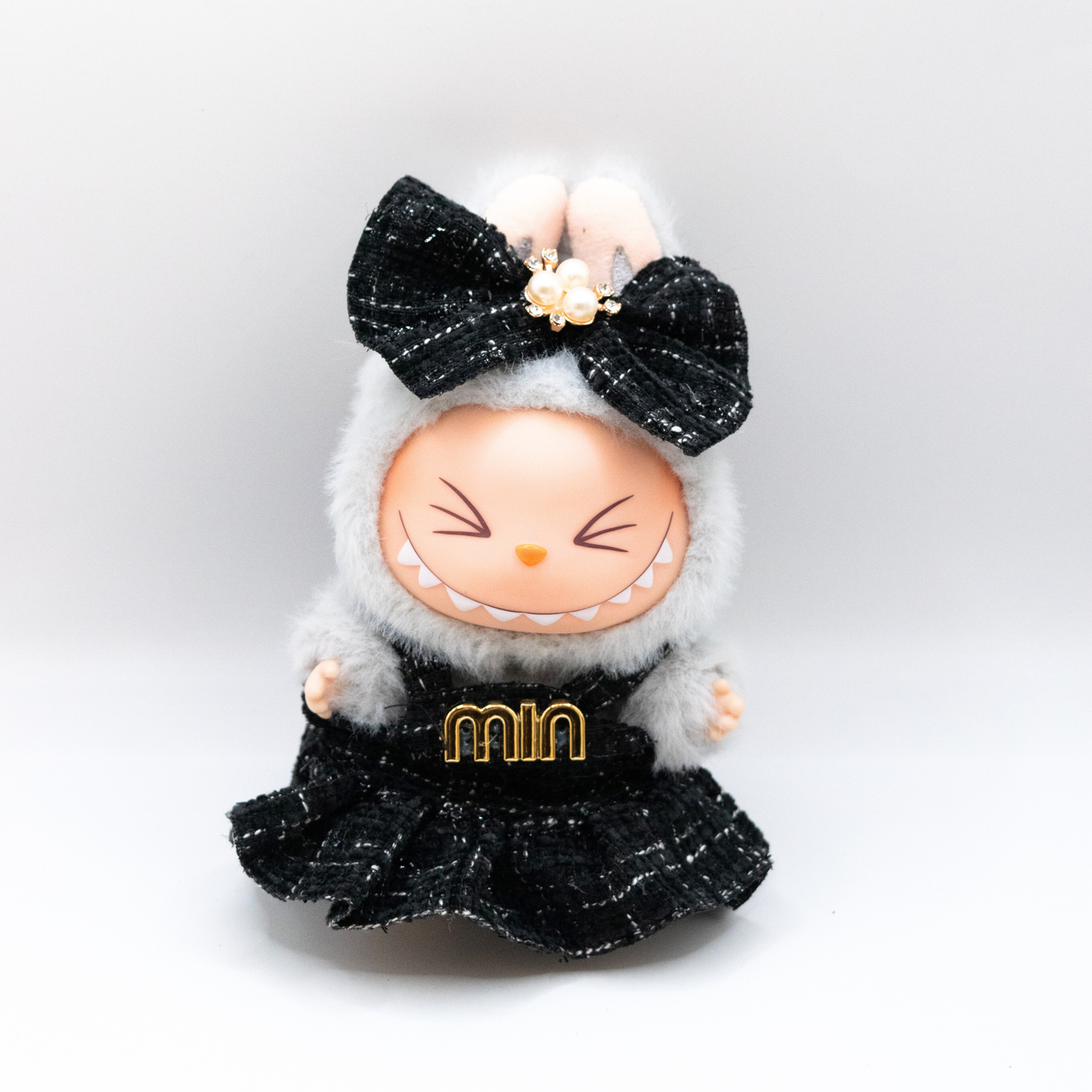 Designer Inspired 17cm Doll Clothes Black 2-Piece Set