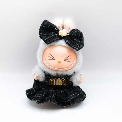 Designer Inspired 17cm Doll Clothes Black 2-Piece Set