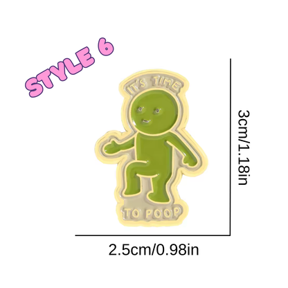 Funny Smiski Enamel Pins