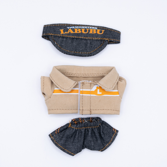 Wacky Mart Inspired Mini Labubu 10cm Doll Clothes 3-Piece Set