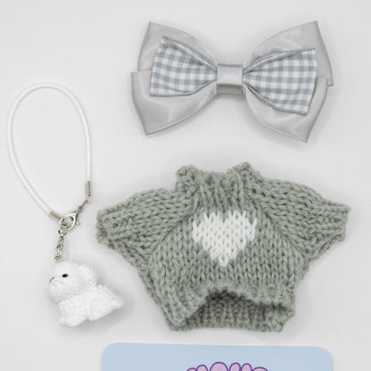 Cute 17cm Doll Clothes 3-Piece Set Various Colors