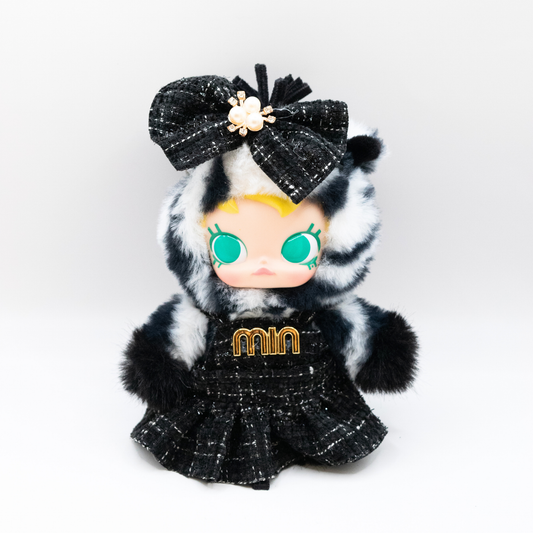 Designer-inspirierte 17 cm Puppenkleidung Schwarz 2-teiliges Set