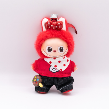 Cute Mini Labubu 10cm Doll Clothes 5-Piece Set Various Colors
