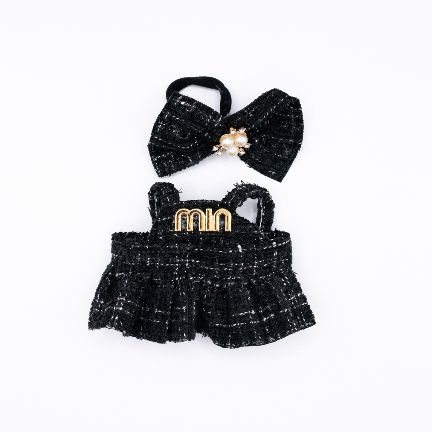 Designer Inspired 17cm Doll Clothes Black 2-Piece Set