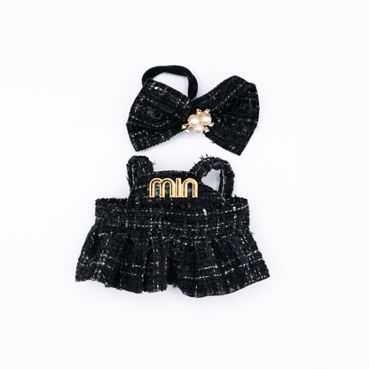 Designer Inspired 17cm Doll Clothes Black 2-Piece Set